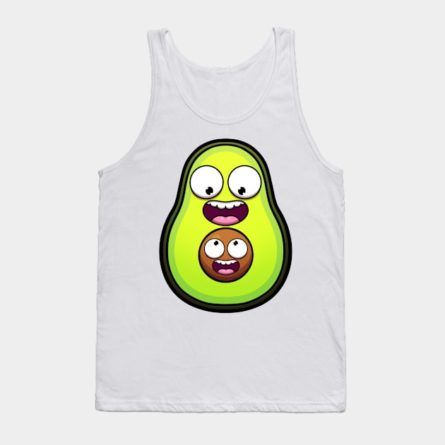 Cute Avocado Tank Top by TheMaskedTooner